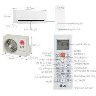 Máy lạnh lg inverter 1.5 hp v13win1 - hàng chính hãng