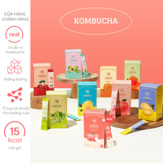 Zaksimlab Trà Lên Men Kombucha Dạng Gói Tiện Lợi, Không đường, Ít Calories (Mua 3 tặng 1 ly cầu vồng)