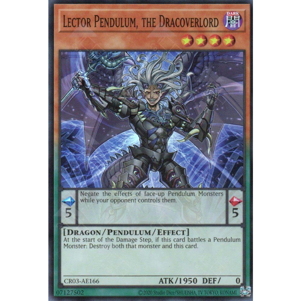 CR03-AE166 Lector Pendulum, the Dracoverlord (SR) [ GGSTORE ] [ Bài Yugioh Chính Hãng ]