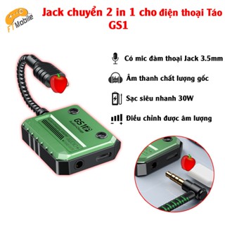 Jack chuyển đổi Plextone GS1 iP TypeC to 3.5mm hỗ trợ sạc nhanh cho điện thoại táo 30W sạc nhanh Type-C PD 60W có mic
