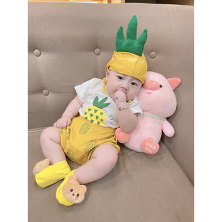 Bộ quả dứa 3 chi tiết Hàn Quốc, bộ quần áo , body cotton cho bé