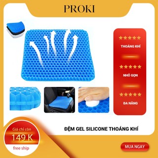 Đệm Tổ Ong Silicon Đàn Hồi, Đệm Ngồi Hai Lớp 3D SILICON Cao Cấp, Thoáng Khí Chống Mỏi, Nệm Lót Ghế Ngồi Ô Tô, Văn Phòng