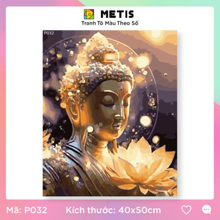 Tranh tô màu số hoá Đức Phật mẫu mới METIS căng khung sẵn đầy phụ kiện P032