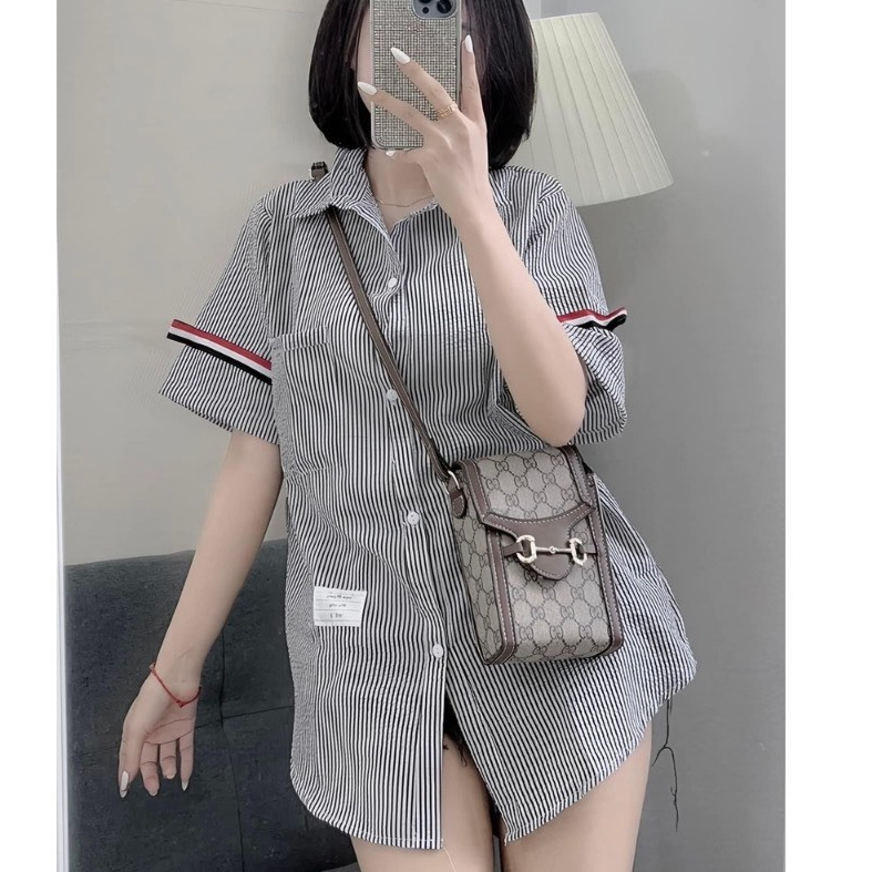 Áo sơ mi nữ tay ngắn và tay dài  TAY VIỀN ĐỎ phong cách HÀN QUỐC CAMASTORE M1254 | BigBuy360 - bigbuy360.vn