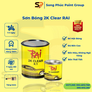 Sơn Bóng 2K RAI [ 2 thành phần ] Sơn Bóng Gỗ, Sơn Phũ Bóng, Sơn Giả Gỗ