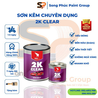 SƠN PHỦ BÓNG 2K YES TÍM [ ĐỘ BÓNG CAO, BÁM DÍNH TỐT ] [ Dung Tích 1Kg ] Sơn Bóng Gỗ, Sơn Bóng Nhựa