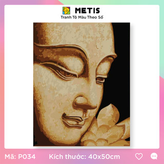 Tranh tô màu số hoá Đức Phật mẫu mới METIS căng khung sẵn đầy phụ kiện P034