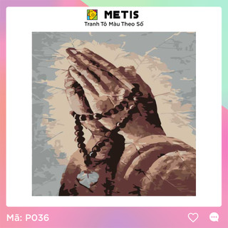 Tranh tô màu số hoá Đức Phật mẫu mới METIS căng khung sẵn đầy phụ kiện P036