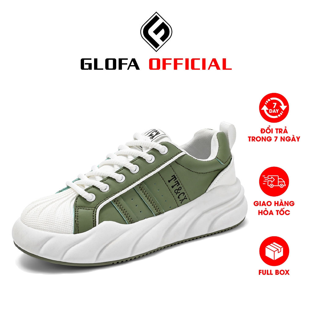 Giày Thể Thao Nam GLOFA -G29, Giày Nam Cao Cấp 3 Màu, Giày Da Nam Siêu Mềm, Đế Cao Su Cao 5cm