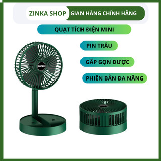 Quạt tích điện mini Di Động Gấp Để Bàn Văn Phòng USB Có Thể pin sạc siêu tiện lợi Dung lượng pin: 2000mAh ZINKA