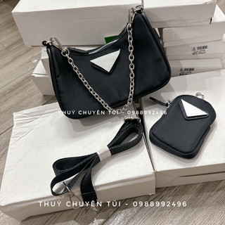 Túi Vải Dù Size 18 Kèm Hộp Dây Vải đeo chéo kèm Ví