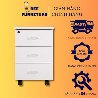 Hộc tủ di động Bee Furniture đa năng tiện lợi có ngăn kéo khoá bánh xe di chuyển