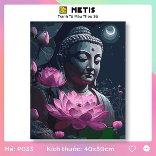 Tranh tô màu số hoá Đức Phật mẫu mới METIS căng khung sẵn đầy phụ kiện P033