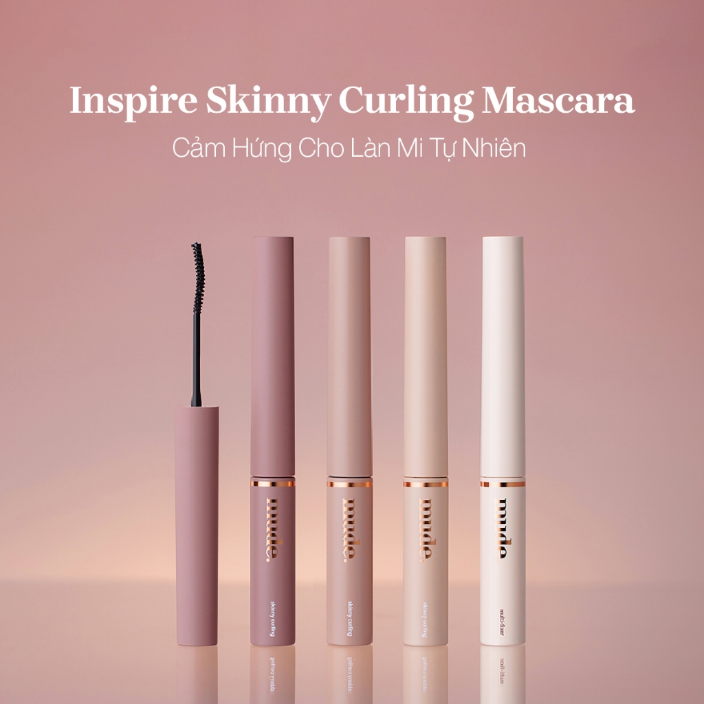 Mascara Chuốt Cong Dài Dày Mi Tự Nhiên mude Inspire Skinny Curling Mascara (3ml) | BigBuy360 - bigbuy360.vn