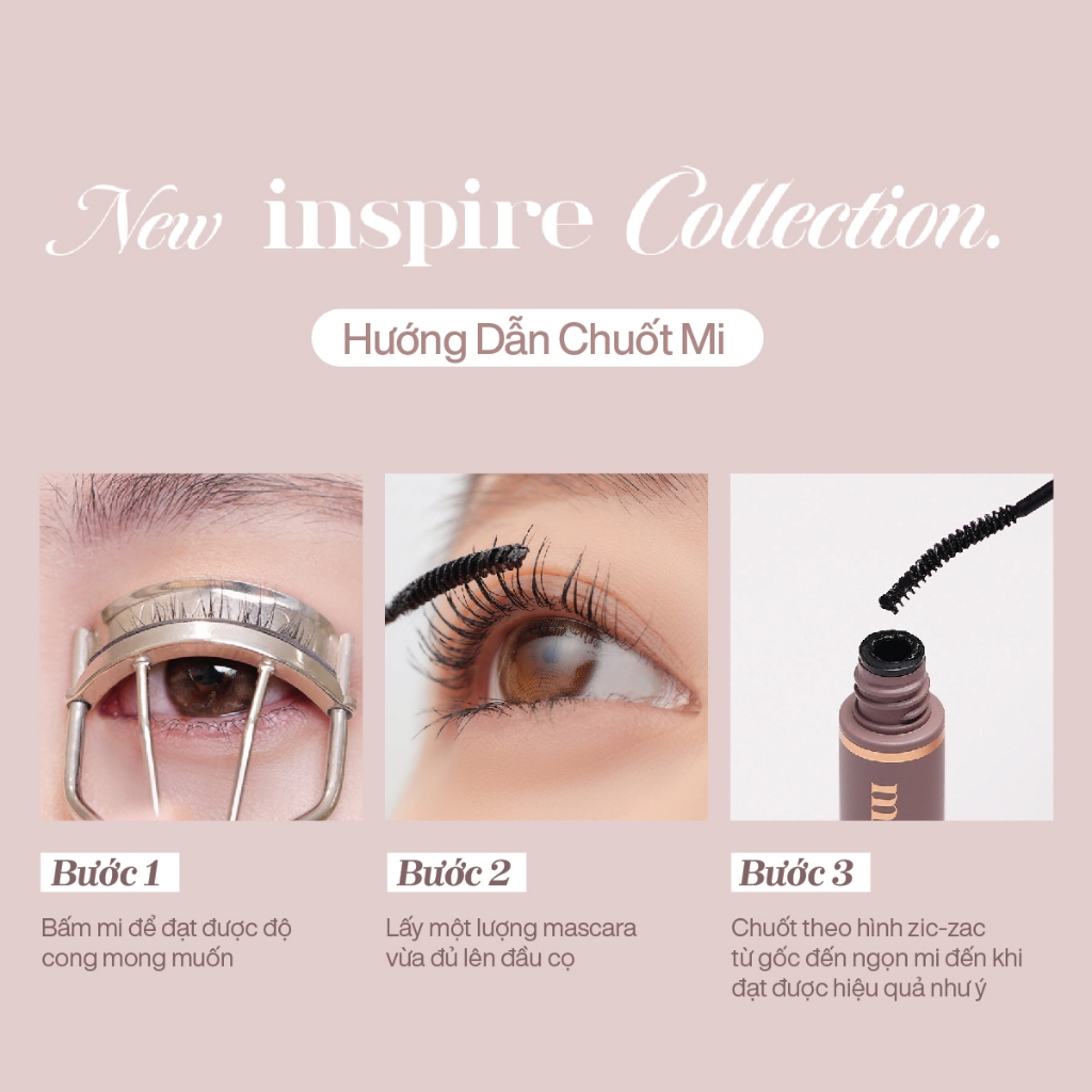 Mascara Chuốt Cong Dài Dày Mi Tự Nhiên mude Inspire Skinny Curling Mascara (3ml) | BigBuy360 - bigbuy360.vn