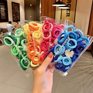 Set 50 dây cột tóc nhiều màu sắc dễ thương cho bé gái