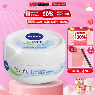 Kem Dưỡng Ẩm Nivea Soft Của Đức 200ml, Dưỡng Ẩm Và Cải Thiện Tình Trạng Khô Da, Nứt Nẻ