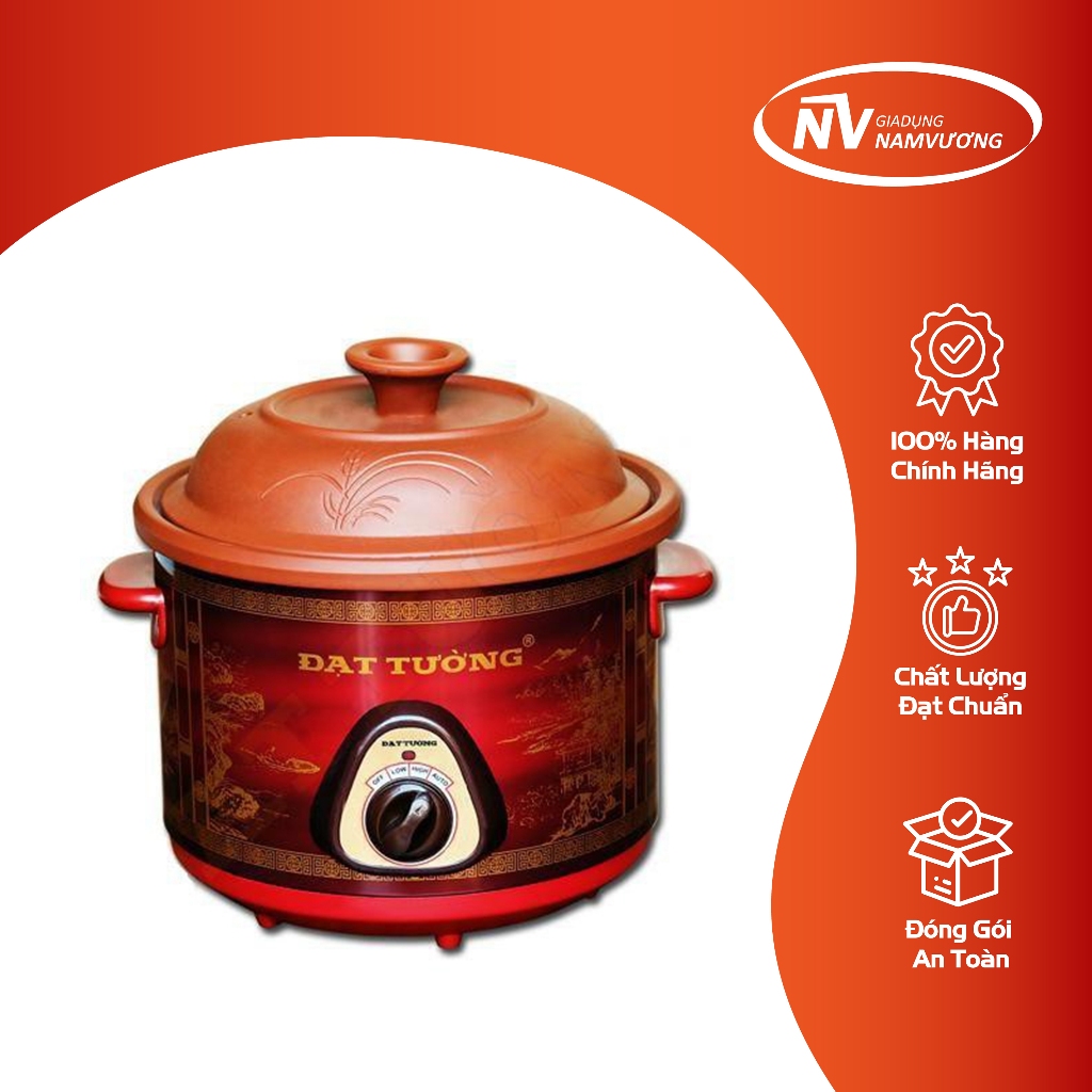 Nồi Kho Cá, Hầm Cháo Chậm 2,5L ĐẠT TƯỜNG- Lòng Đất Nung