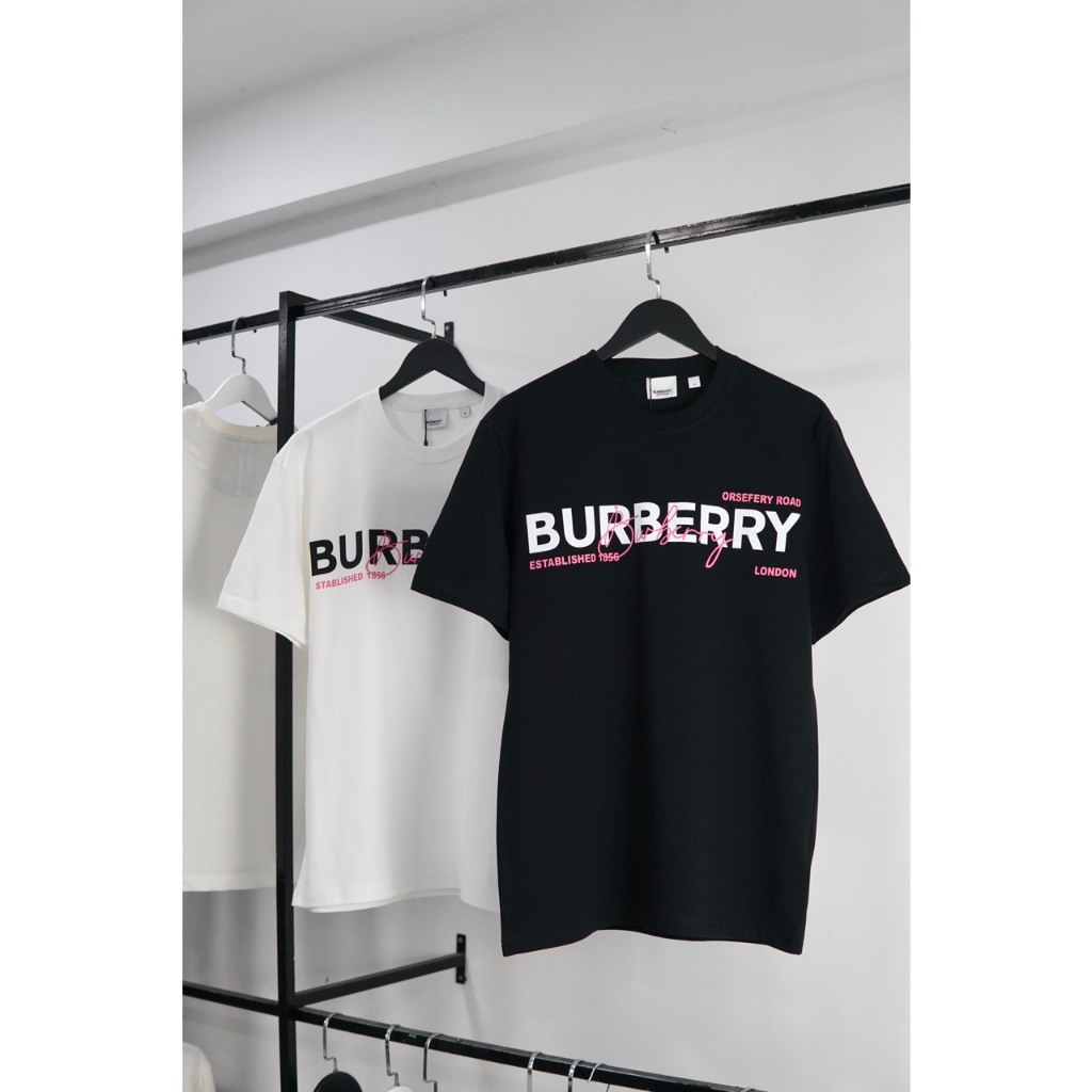 Áo thun tay lỡ form rộng unisex burberry, áo phông nam nữ cổ tròn phong cách ulzangg nhimstore999