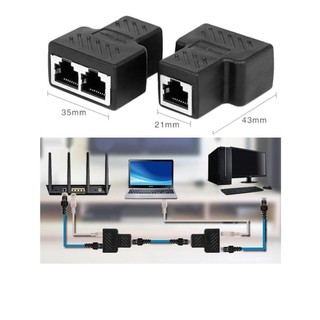 Đầu Nối Dây Mạng chia 1 ra 2 RJ45