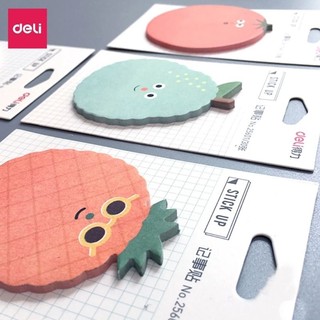 Giấy note ghi chú hình hoa quả nhiều màu sắc Deli