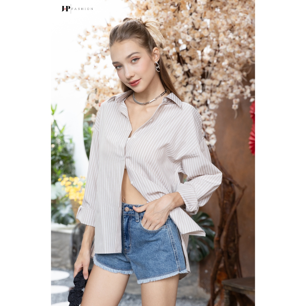 Áo Sơ Mi Form Rộng Thời Trang JP FASHION Chất Liệu Kate Chuẩn Tôn Dáng Mix Được Nhiều Phong Cách (ảnh thật) 10609545