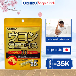 Tinh bột nghệ chống lão hóa, tốt cho dạ dày, đẹp da, Orihiro Nhật Bản Tea 60 gói