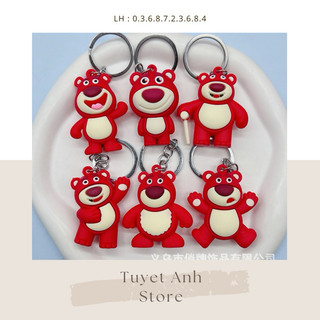 Móc khoá gấu dâu lotso nhiều biểu cảm