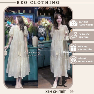 Váy bầu,Đầm bầu babydoll dáng dài thiết kế phong cách tiểu thư chất liệu voan cao cấp mặc đi tiệc,đi chơi