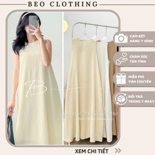 Đầm bầu maxi sát nách đi biển kiểu dáng bassic dáng suông nhiều màu