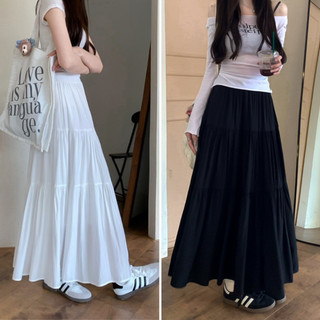 Chân váy midi (dài 90cm) chân váy voan hai lớp 3 tầng dáng xoè bồng bềnh