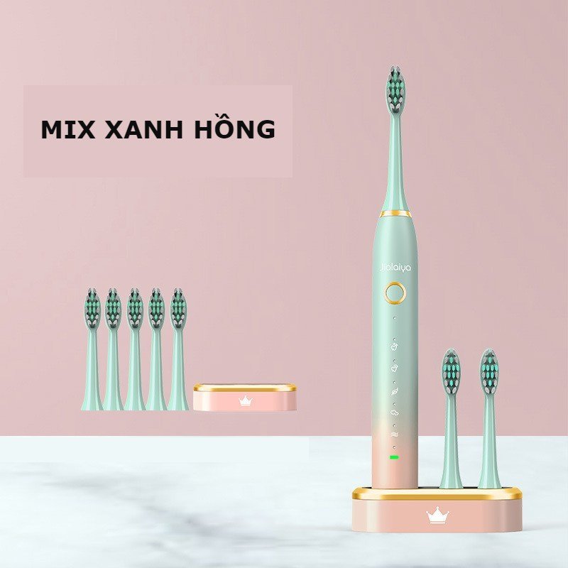 Bàn Chải Điện Sóng Âm – Đế Cắm Cảm Ứng – Tặng 5 Đầu Chải – Bảo Hành 12 Tháng