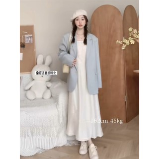 𝗟𝗔 𝗖𝗛𝗔𝗥𝗠𝗘́ |Váy von dây cúc bọc 80108 ME.studio