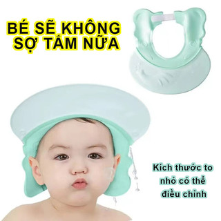 Mũ Gội Đầu Che Chắn Nước Cho Bé Yêu Rộng Vành Hỗ Trợ Tắm Gội Che Tai An Toàn Không Vào Nước Tiện Lợi