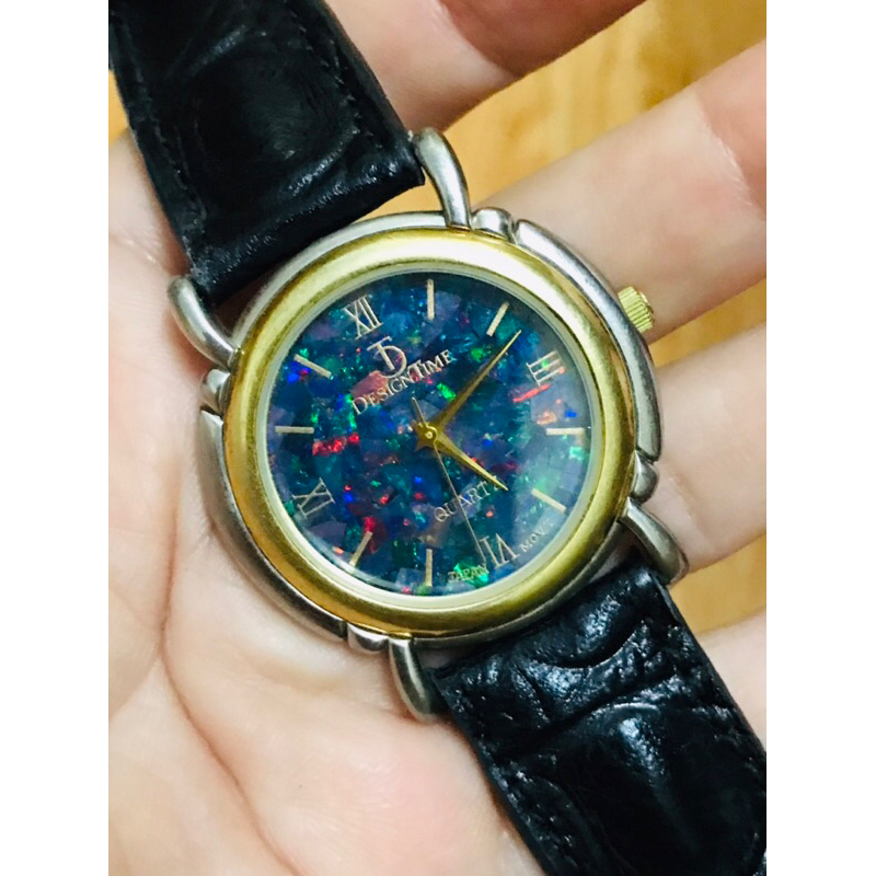 Đồng hồ hiệu Design Time mặt full đá Opal Úc cực đẹp.