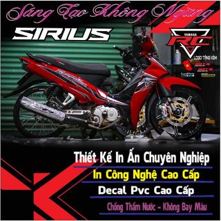 Tem Rcv 3 mẫu tem rời dán xe dàn áo đỏ chất,tem in chất liệu decal trắng 3 lớp không bay màu