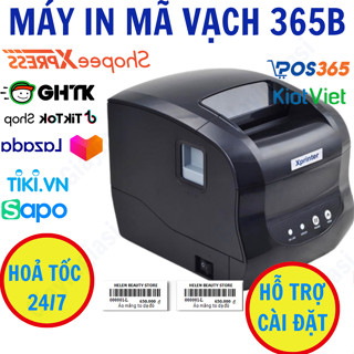 [ GIÁ XẢ KHO] MÁY IN TEM NHÃN A7, MÃ VẠCH XPRINTER 365B,361U(USB + LAN)- MÁY 2 TÍNH NĂNG IN BILL- IN VÃ VẠCH