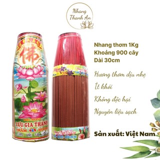 1KG 900 cây 3 tấc Nhang thơm sen thơm nhẹ ít khói Nhang Thanh An