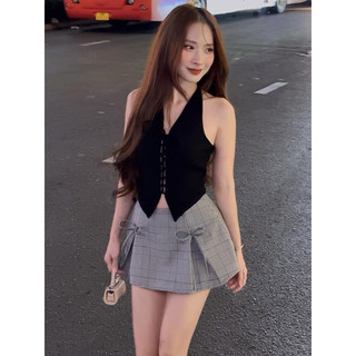 Set áo balo hồng đan dây cv caro 𝐁𝐀𝐆𝐄𝐎