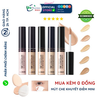 [TẶNG MÚT CHE KHUYẾT ĐIỂM] Kem Che Khuyết Điểm CKĐ The Saem Cover Perfection Tip Concealer SPF28 PA++ 6.5g
