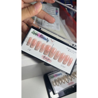 Nailbox móng tay giả sơn ombre thạch hồng vẽ tim mắt mèo đầu móng