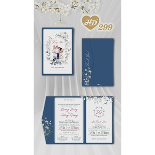Thiệp cưới hồng chibi
