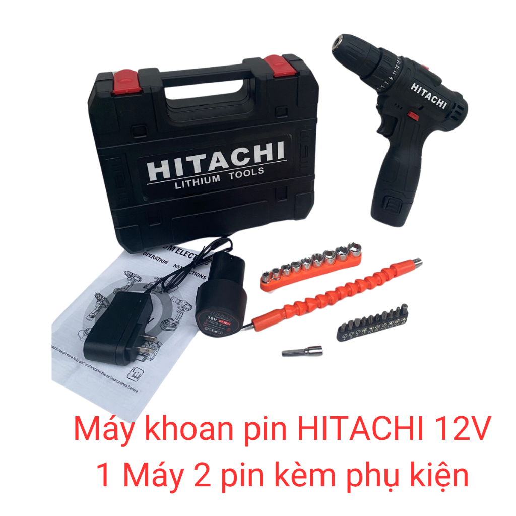 Máy Khoan Pin 12V HITACHI Máy Bắt Vít Nhật Bản