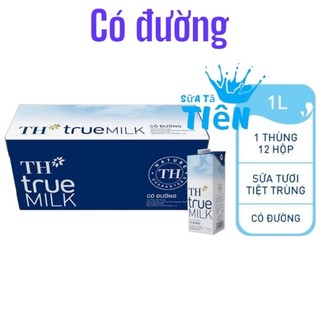 Thùng 12 hộp sữa tươi tiệt trùng có đường TH true MILK 1 lít
