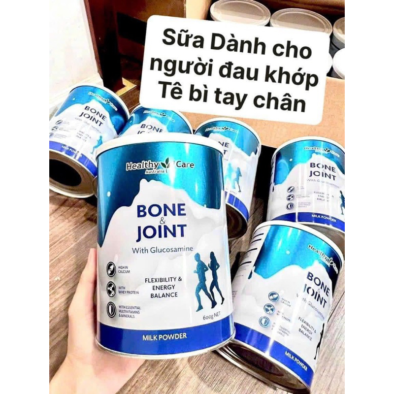 [CHÍNH HÃNG] sữa BONE&amp; JOINT With Glucosamine Healthy Care Úc - 600g dành cho người đau xương khớp, tê bì chân tay