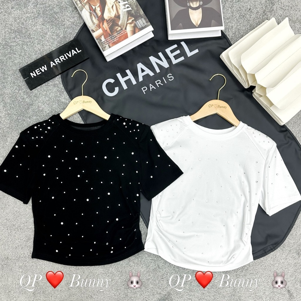 Áo phông nữ đá bling hàng Quảng Châu đang hot trend