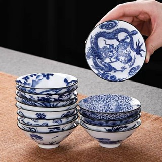 Chén men sứ Thanh Hoa hình nón, chén uống trà sứ Cảnh Đức Trấn
