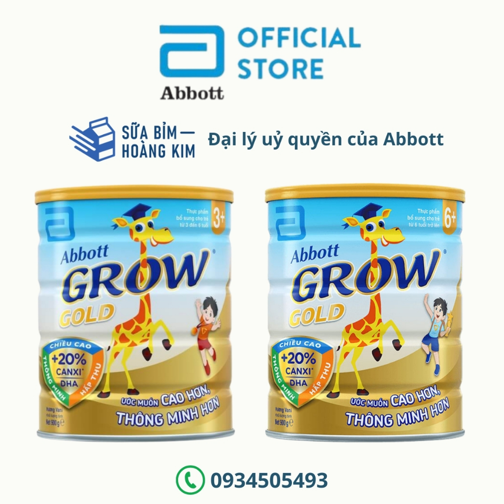 Sữa bột Abbott Grow Gold 3+ 6+ 900g CHÍNH HÃNG