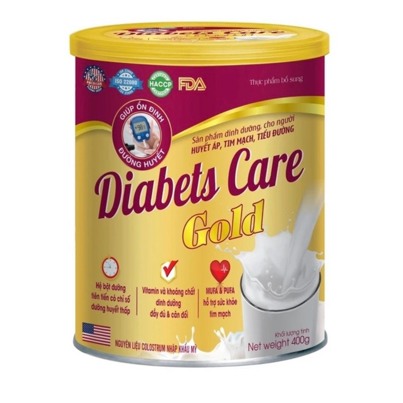 [ Hộp 900g] Sữa tiểu đường DIABETS CARE GOLD - dinh dưỡng cho người tiểu đường tăng cường sức khỏe [ diabet care gold ]