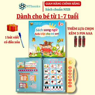 Sách điện tử song ngữ Anh Việt cho trẻ em 1 - 7 tuổi Thanh Nga, kèm pin